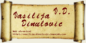 Vasilija Dinulović vizit kartica